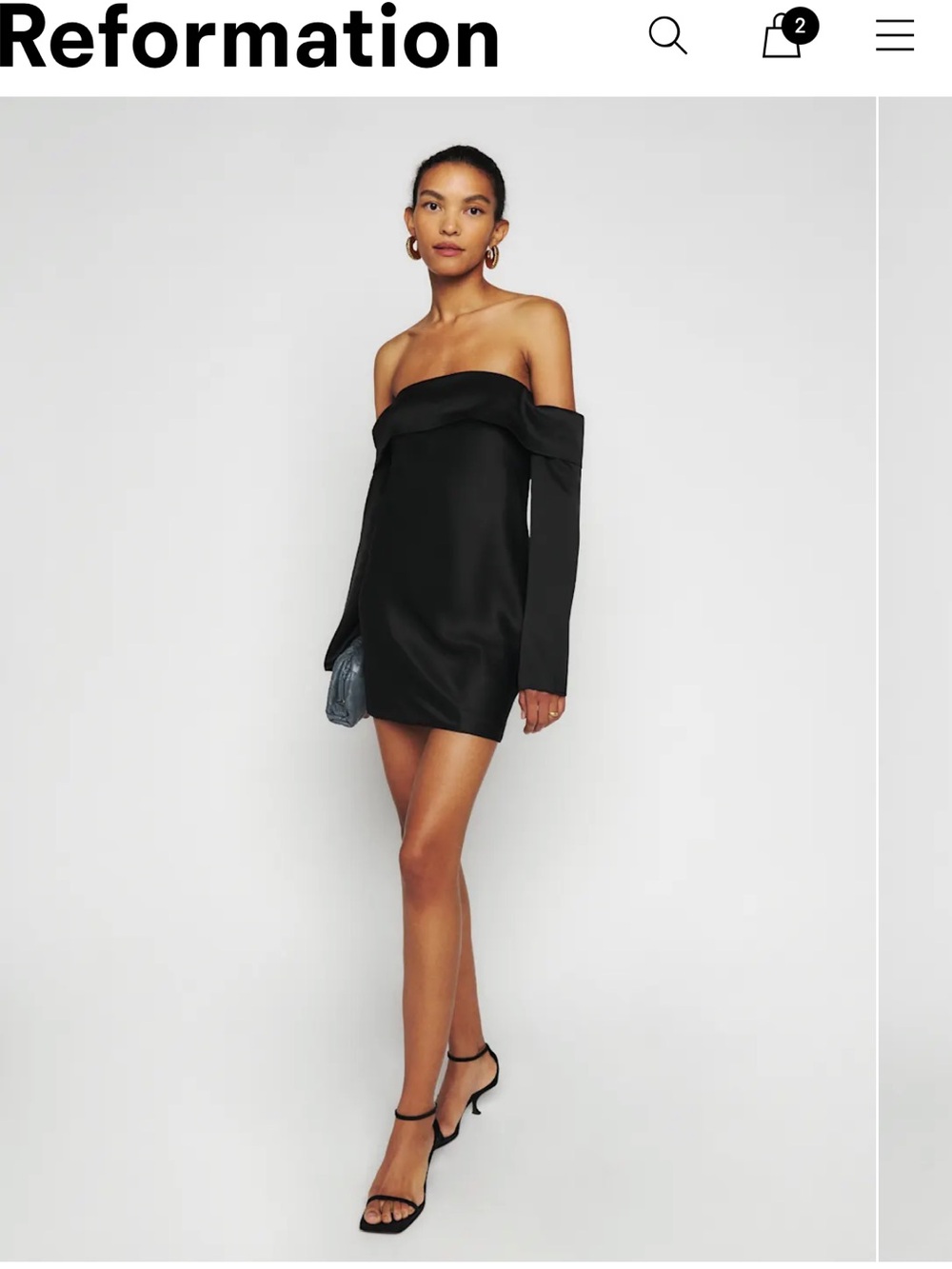 Reformation Maves Dress Black - Size M